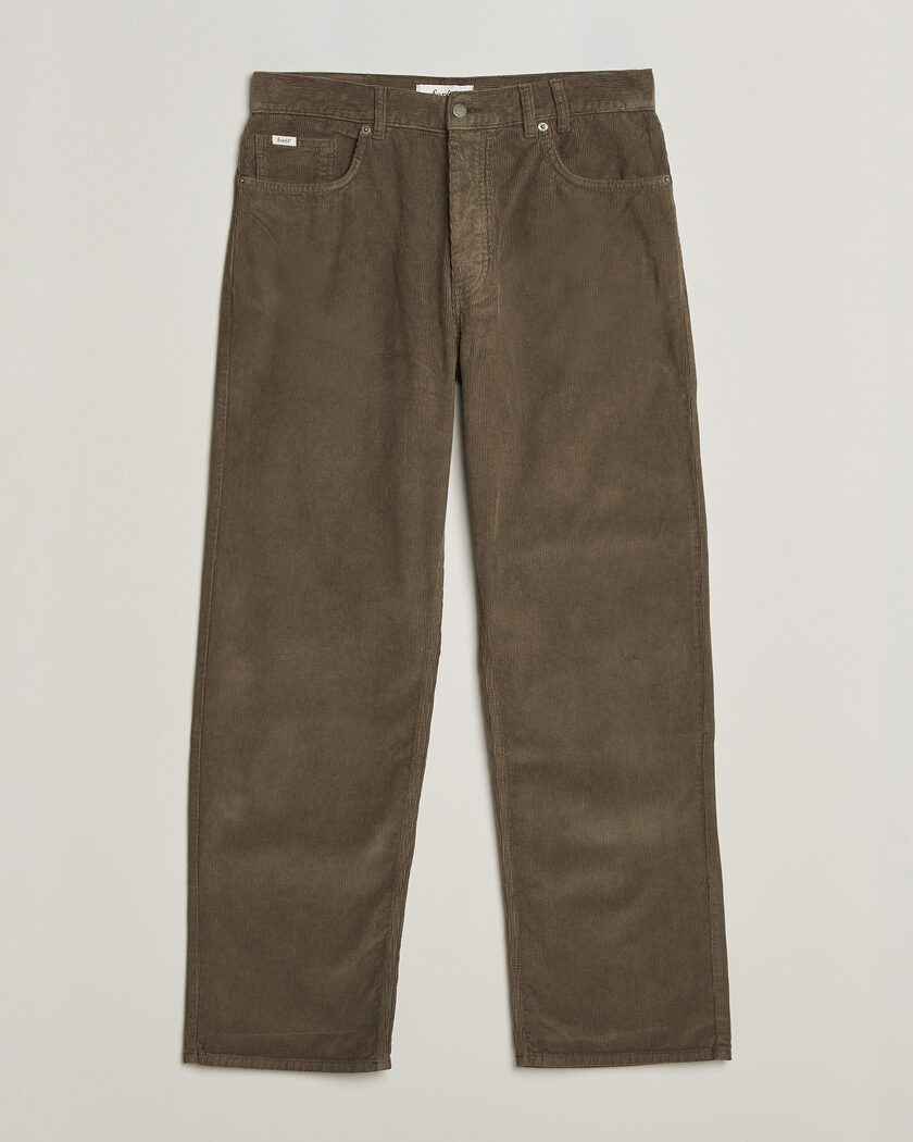 Forét Moor Relaxed Fit Corduroy Pants Faded Wood – Ruskea