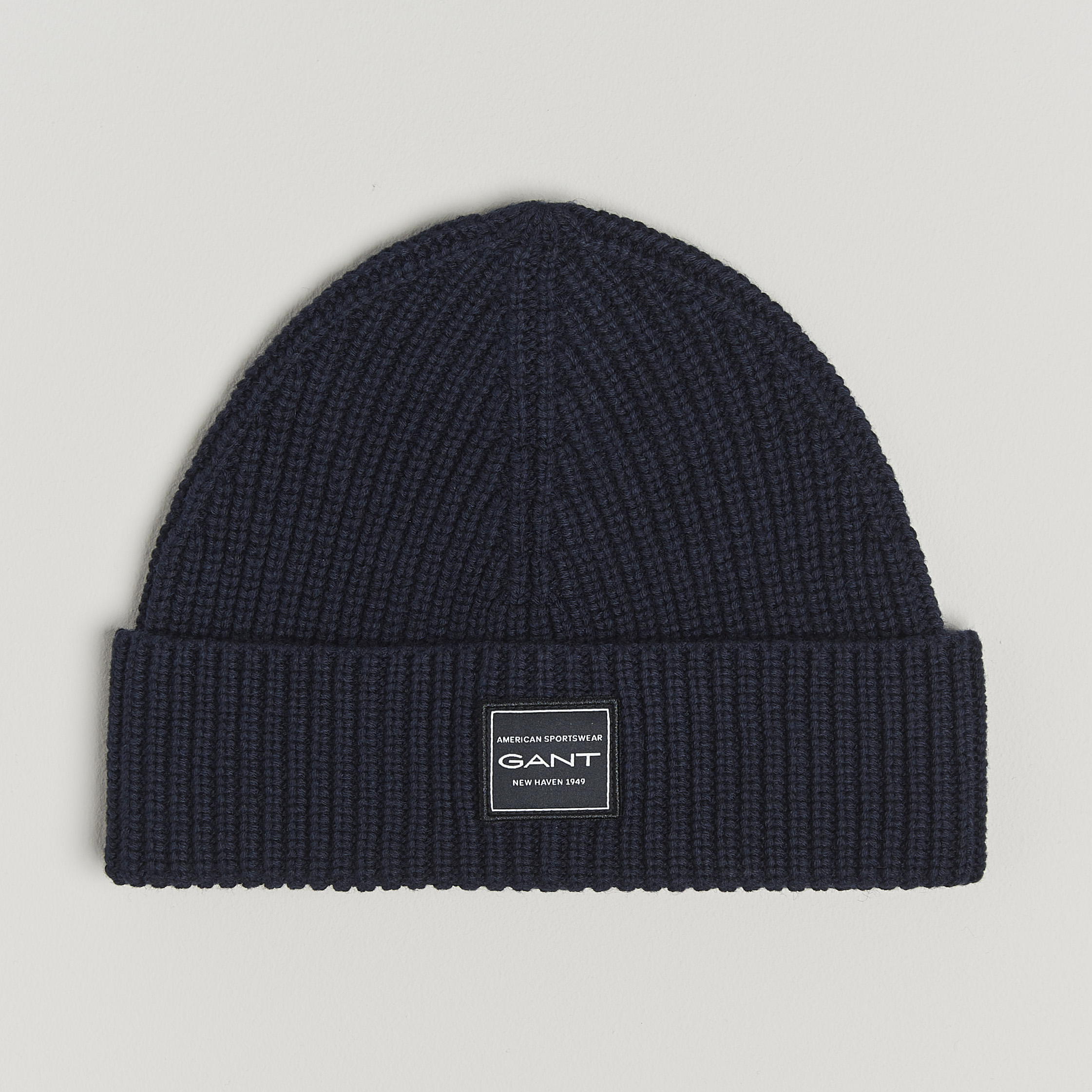 Wool Ribbed Beanie Evening Blue main image 1
