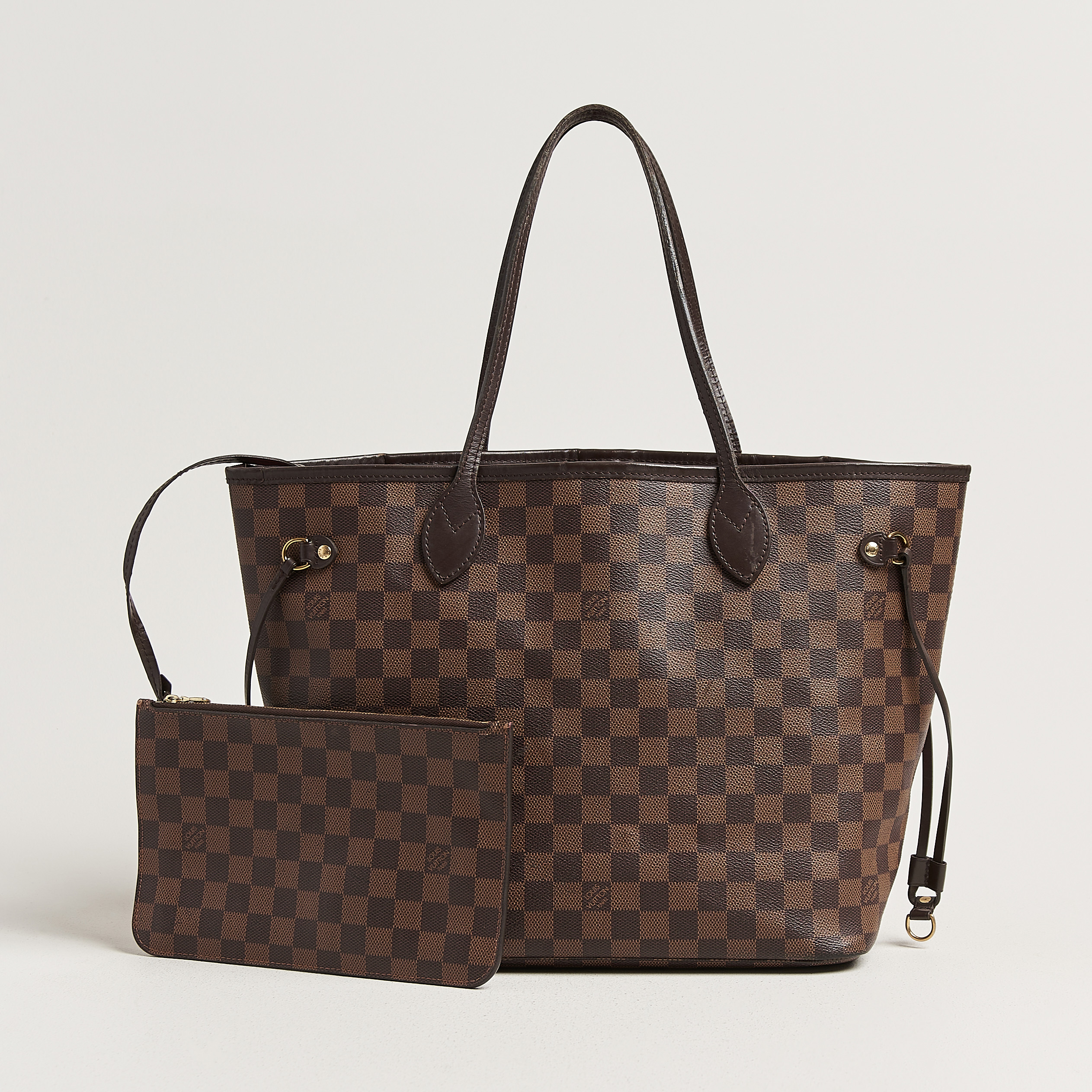 Louis Vuitton Pre-Owned Neverfull MM Damier Ebene – Ruskea