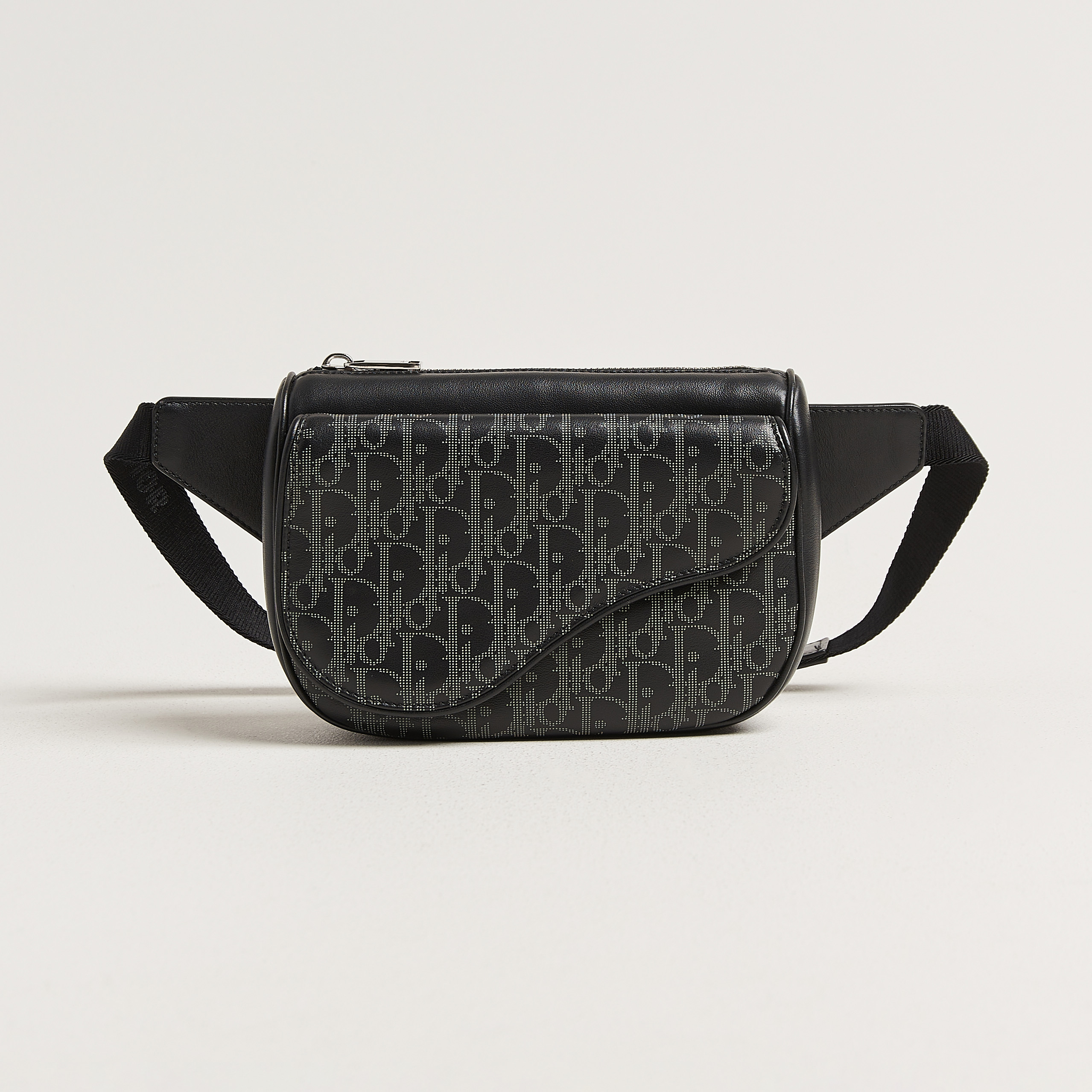Dior Pre-Owned Saddle Bag Oblique Leather Black – Musta