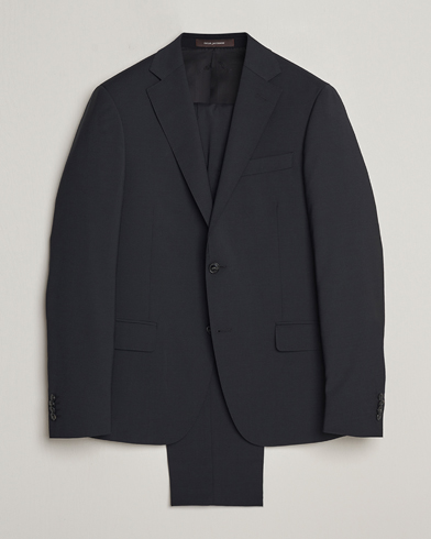 Mies |  | Oscar Jacobson | Edmund Wool Stretch Suit Black