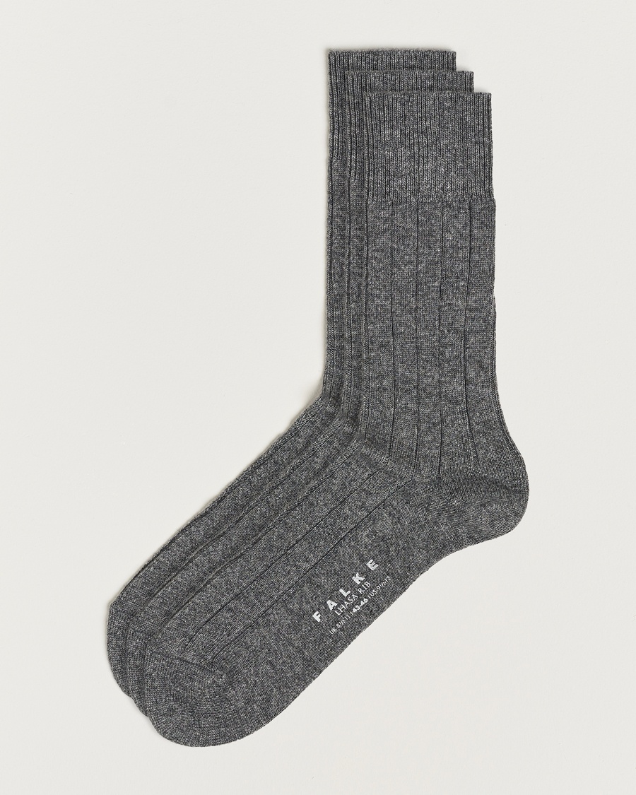 Falke 3-Pack Lhasa Cashmere Socks Light Grey – Harmaa