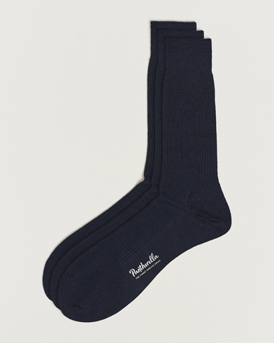 Mies | Varrelliset sukat | Pantherella | 3-Pack Naish Merino/Nylon Sock Navy