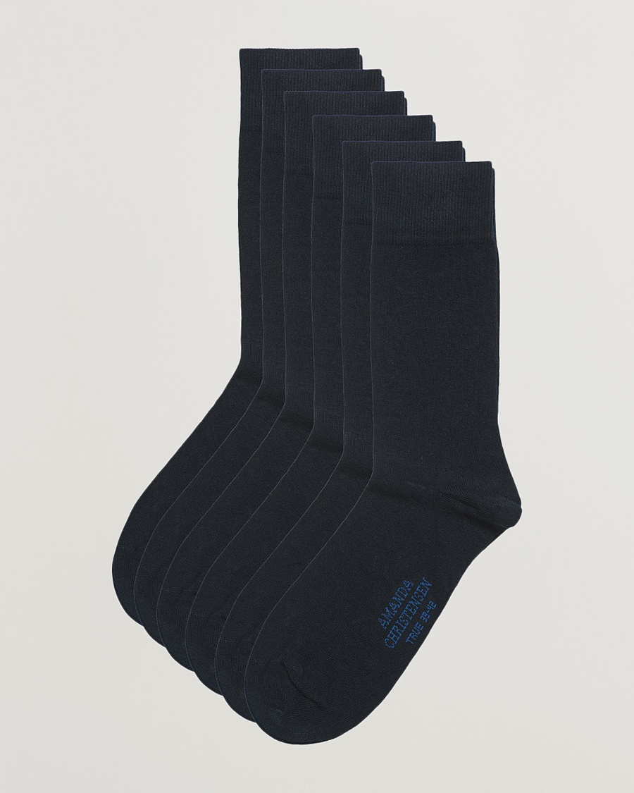 6-Pack True Cotton Socks Dark Navy – Sininen