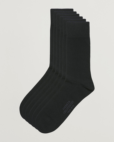 Mies | Amanda Christensen | Amanda Christensen | 6-Pack True Cotton Socks Black