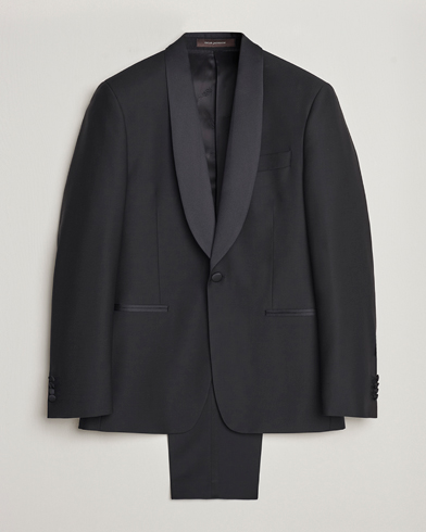 Mies | Puvut | Oscar Jacobson | Figaro/Denz Wool Tuxedo Suit Black