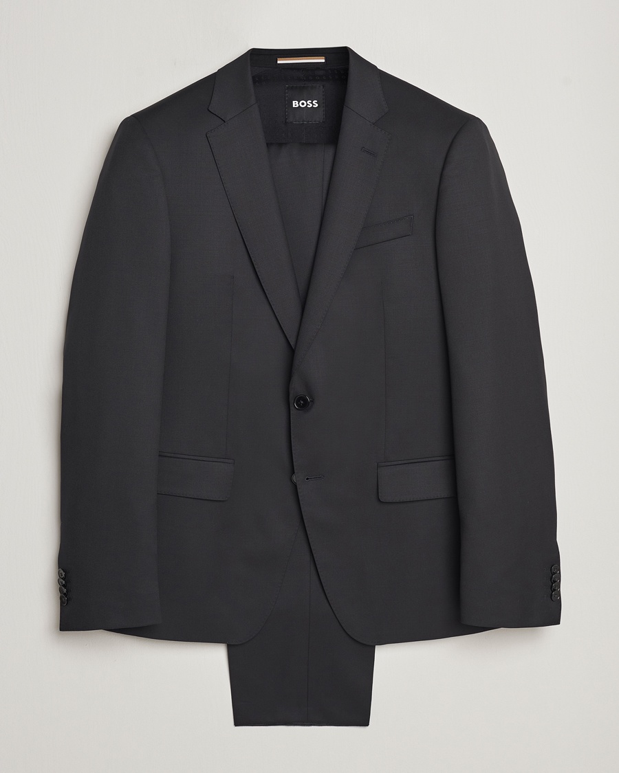 BOSS BLACK Huge Wool Suit Black – Musta