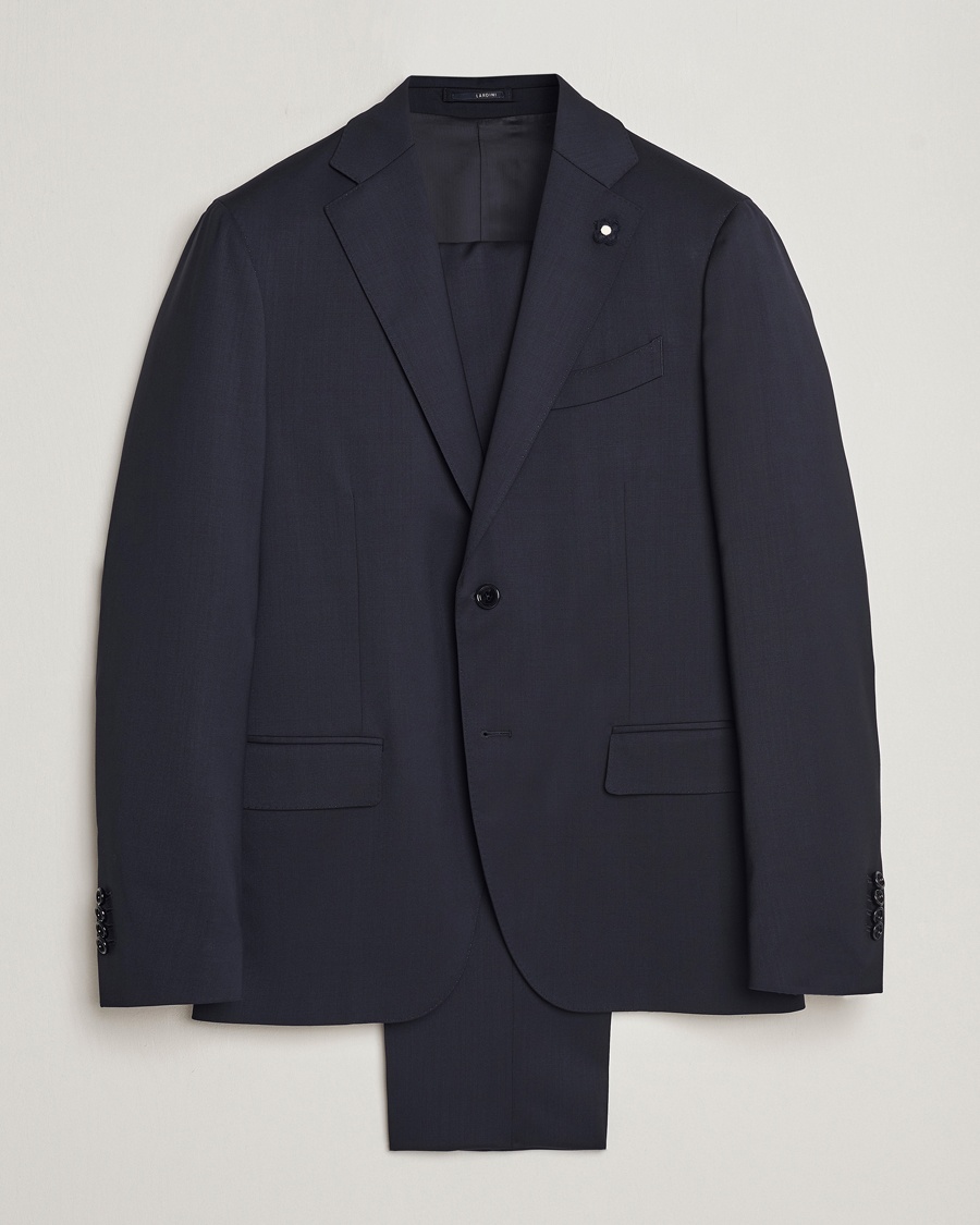 Lardini Wool Suit Navy – Sininen
