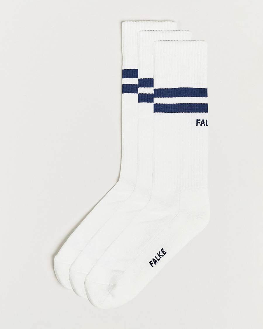 Falke 3-pack Dynamic Tennis Socks White/Blue – Valkoinen
