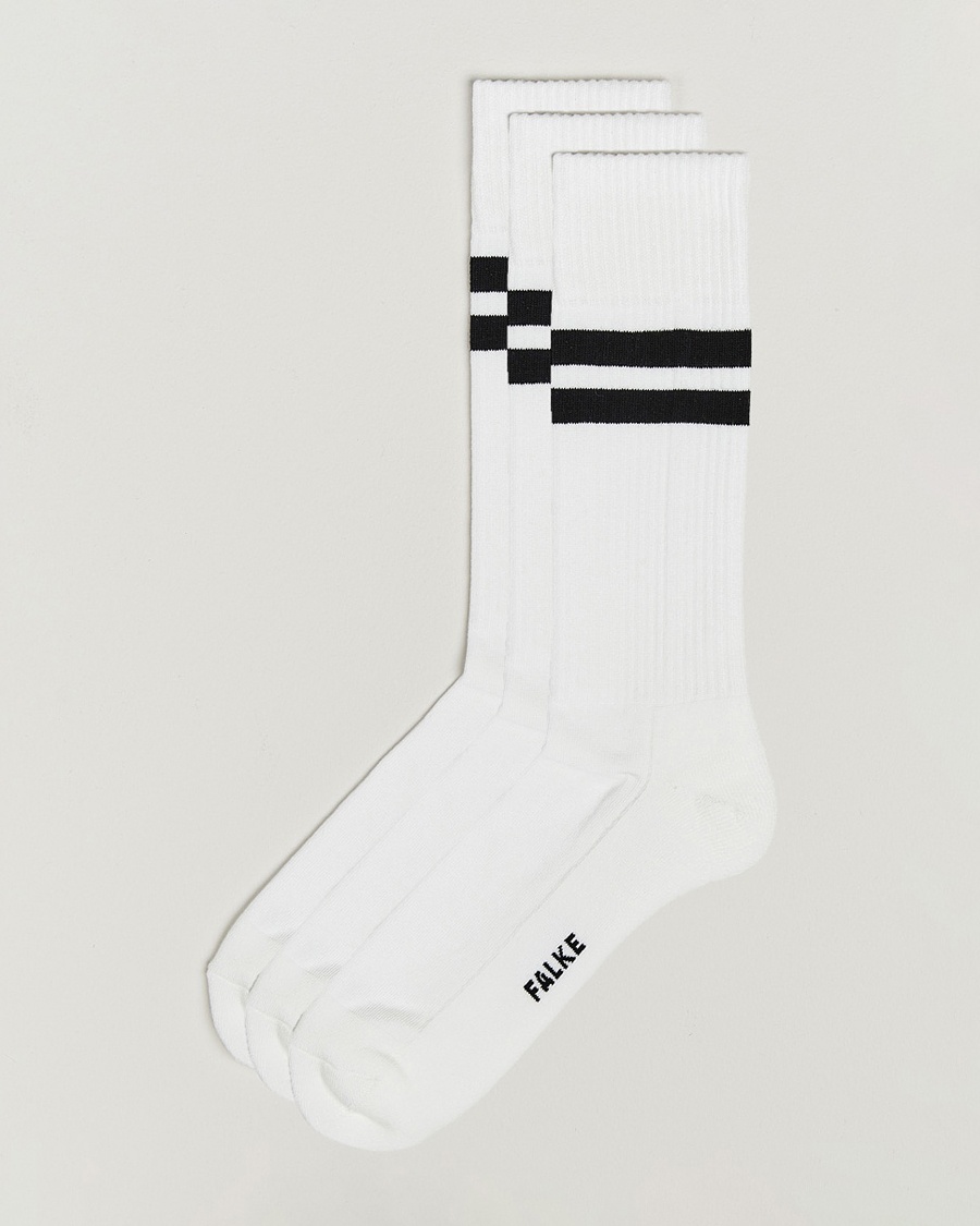 Falke 3-pack Dynamic Tennis Socks White/Black – Valkoinen