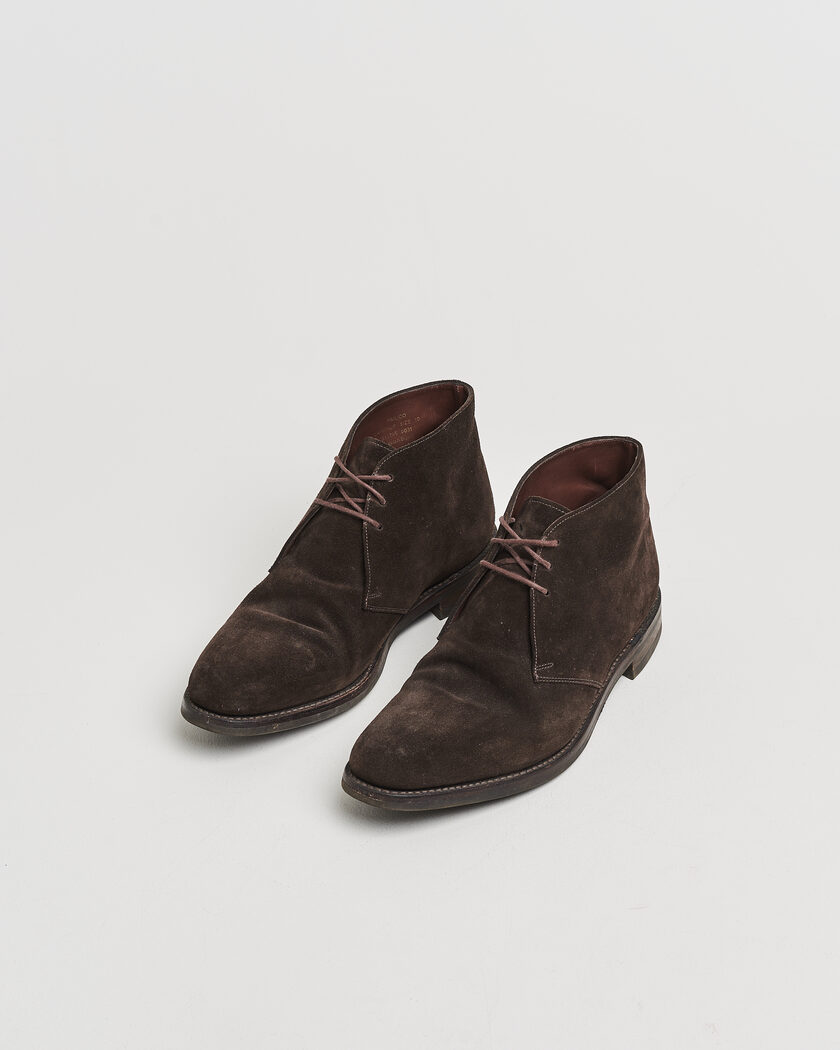  Loake 1880 Pimlico Chukka Boot Dark Brown Suede UK10 - EU44 – Ruskea