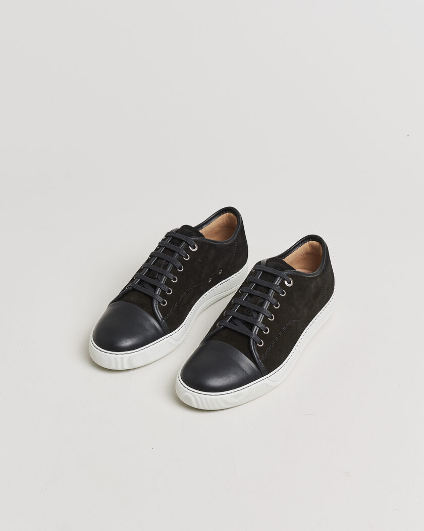 Pre-owned Lanvin DBB1 Nappa Cap Toe Sneaker Black UK8 - EU42 – Musta