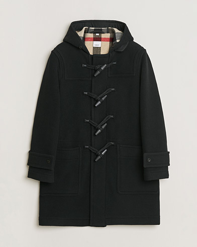 Pre-owned Burberry Wool Duffle Coat Black 50 – Musta