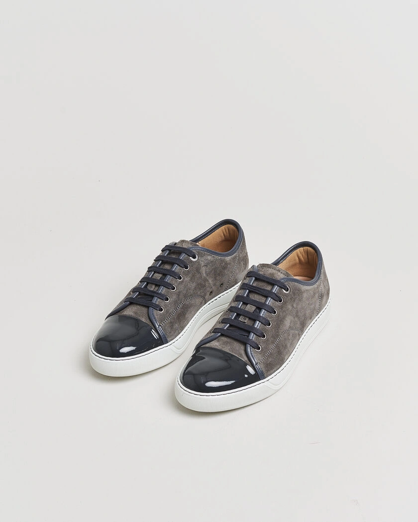 Pre-owned Lanvin DBB1 Patent Cap Toe Sneaker Dark Grey UK8 - EU42 – Harmaa