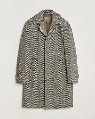 Pre-owned Private White V.C. Raglan Wool Coat Black & Cream 2 - XS – Musta