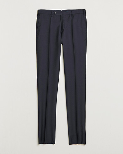 Pre-owned Incotex Slim Fit Tropical Wool Trousers Navy 48 – Sininen