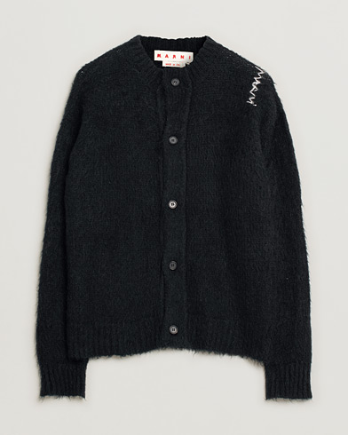 Pre-owned Marni Fuzzy Wuzzy Cardigan Black 48 – Musta