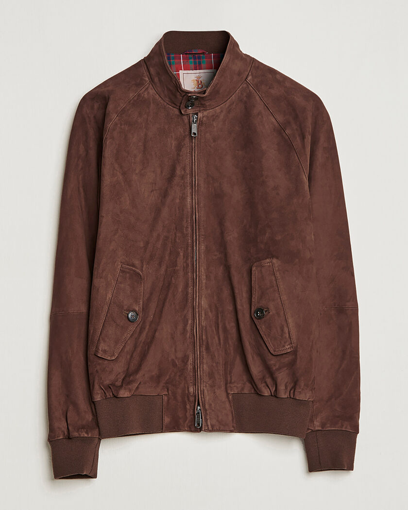 Pre-owned Baracuta G9 Suede Jacket Chocolate UK42 - EU52 – Ruskea