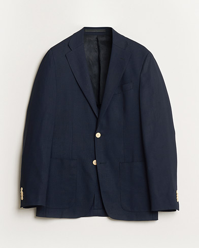 Pre-owned Corneliani Wool Hopsack Blazer Navy 48 – Sininen