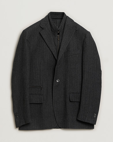 Corneliani ID Flannel Blazer Grey Melange 48 – Sininen