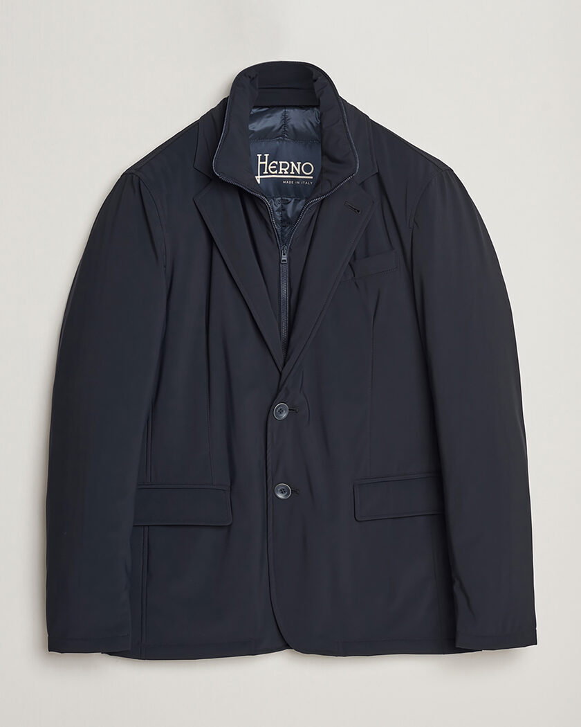 Pre-owned Herno Nylon City Blazer Navy 50 – Sininen
