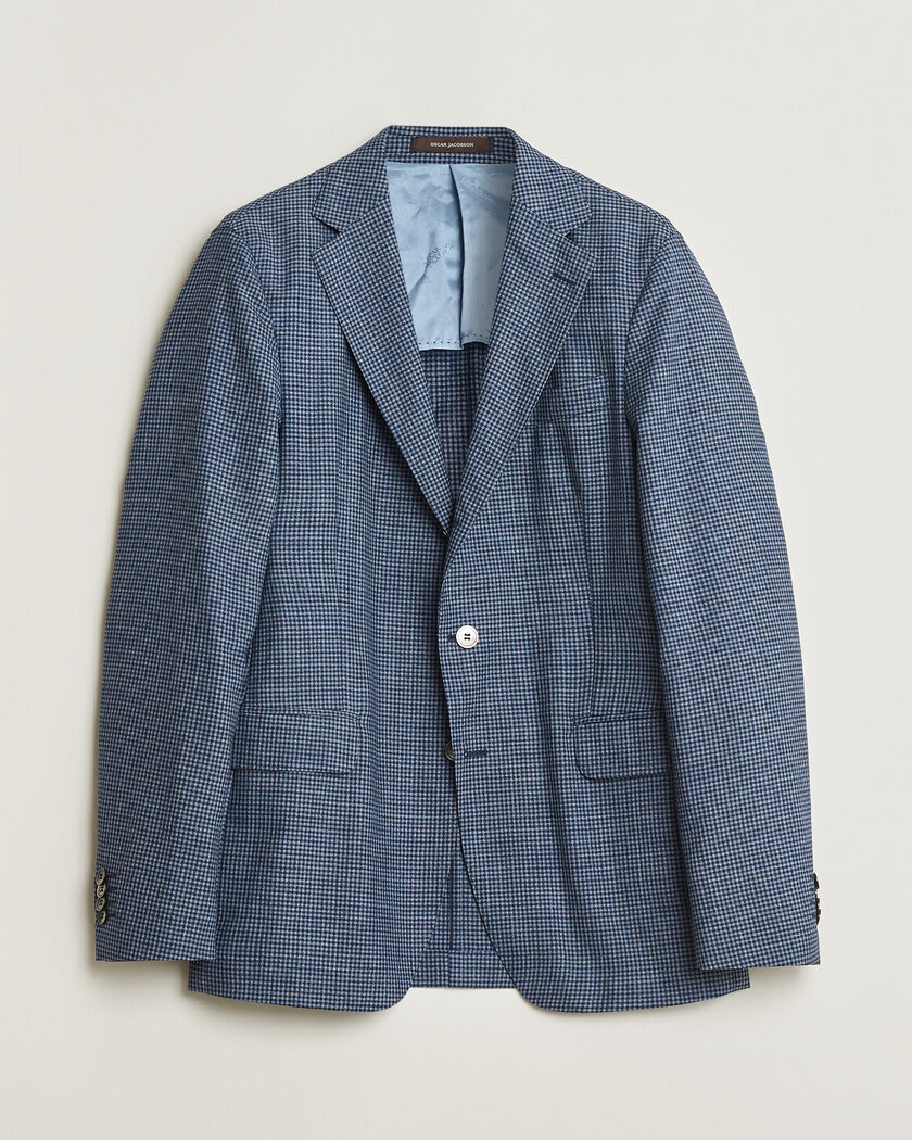 Pre-owned Oscar Jacobson Evens Checked Blazer Blue 50 – Sininen