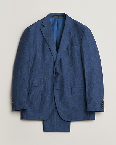 Pre-owned Corneliani Linen/Wool Blend Suit Blue 52 – Sininen