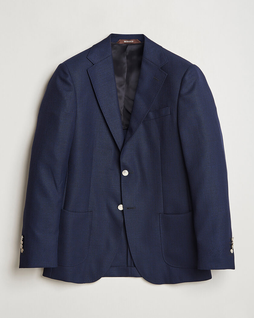 Pre-owned Morris Heritage Wool Hopsack Club Blazer Navy 52 – Sininen