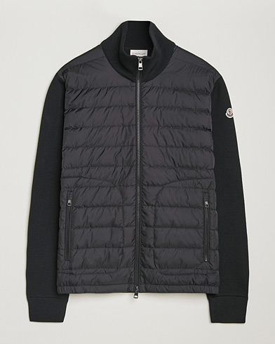Pre-owned Moncler Hybrid Zip Cardigan Black S – Musta