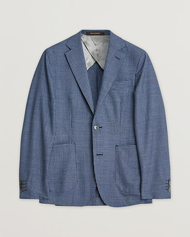 Pre-owned Oscar Jacobson Ferry Check Wool Blazer Multi – Sininen