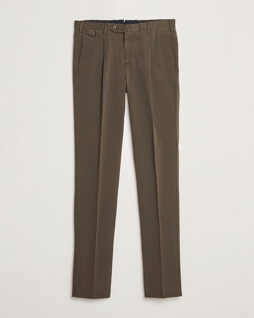 Pre-owned PT01 Gentleman Fit Cotton/Stretch Trousers Brown 52 – Ruskea