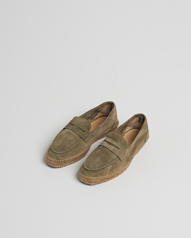 Pre-owned Castañer Nacho Casual Suede Loafers Verde Bosque – Vihreä