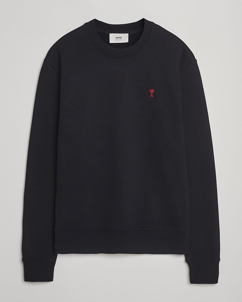 Pre-owned AMI Heart Logo Sweatshirt Black M – Musta