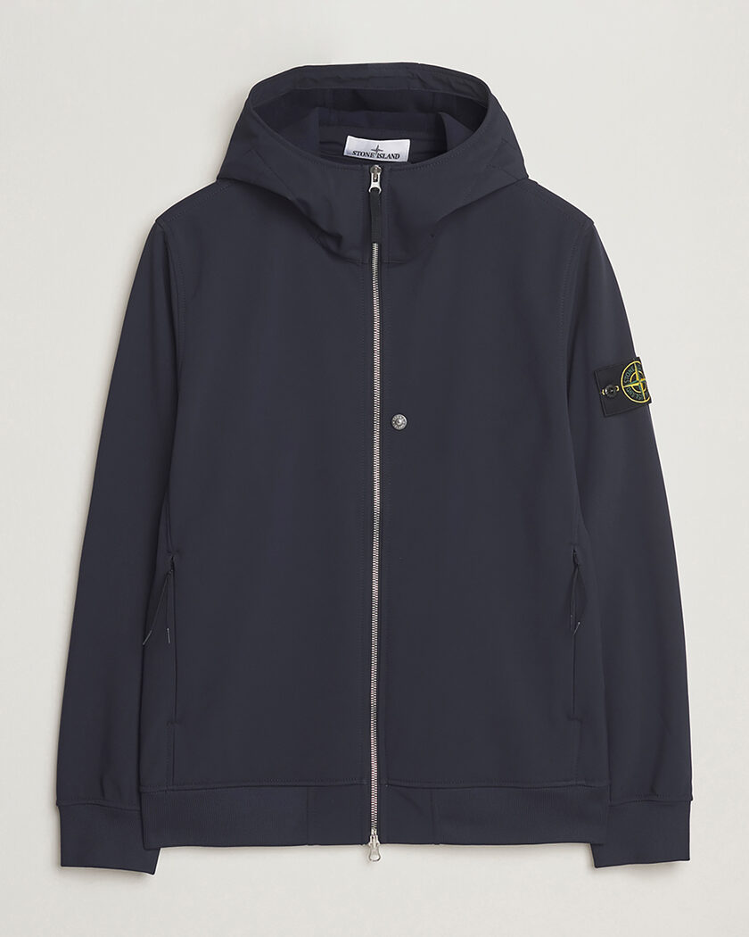 Stone Island Soft Shell Re-Dyed Lined Hood Jacket Navy L – Sininen