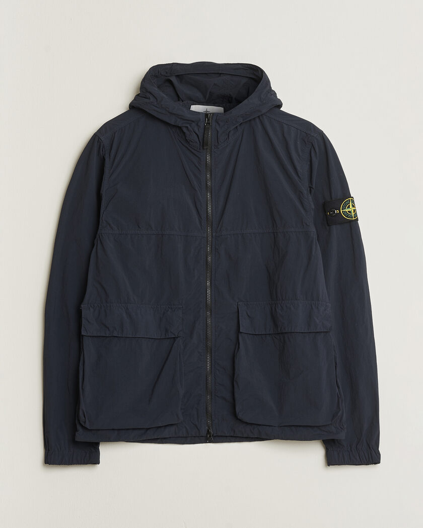 Pre-owned Stone Island Nylon Smerigliato-TC Short Parka Navy M – Sininen