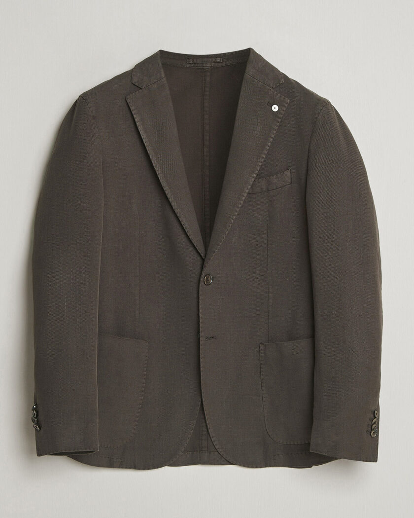 Pre-owned L.B.M. 1911 Jack Regular Fit Structured Cotton Blazer Brown 50 – Ruskea