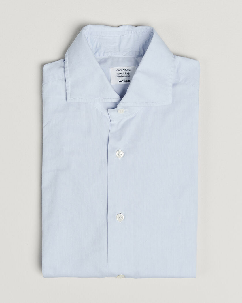 Pre-owned Mazzarelli Soft Cotton Shirt Light Blue 39 - M – Sininen
