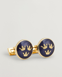  Cuff Links Tre Kronor Gold/Royal Blue