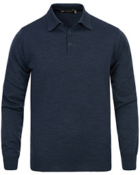  Long Sleeve Polo Shirt Navy