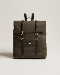  M/S Nylon Backpack Army/Dark Brown