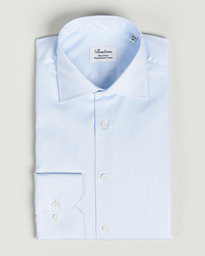  Fitted Body Thin Stripe Shirt White/Blue
