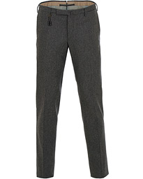  Super 100's Flannel Trousers Charcoal