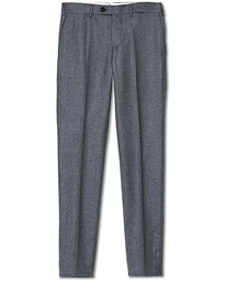  Slim Fit Super 120s Flannel Trousers Grey Melange