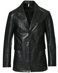 Leather Blazer Black
