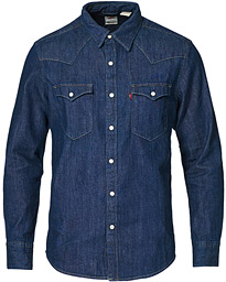 Levi's Barstow Western Standard Shirt Rinse Marbled – Sininen