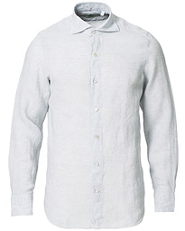  Tokyo Slim Fit Linen Shirt Light Grey
