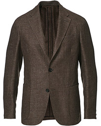  Wool/Linen Informale Blazer Brown Melange