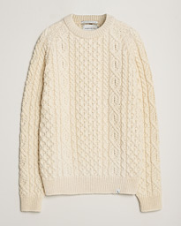 Peregrine Hudson Wool Aran Knitted Jumper Ecru