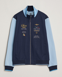  Full Zip Sweater Navy/Glacier Blue