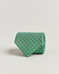  3-Fold Printed Silk Tie Green